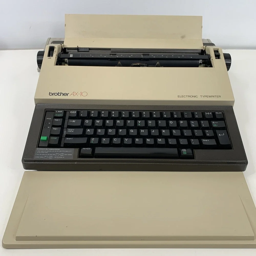 VTG Brother AX-10 Electronic Typewriter Portable‎ Retro Tested Great Condition